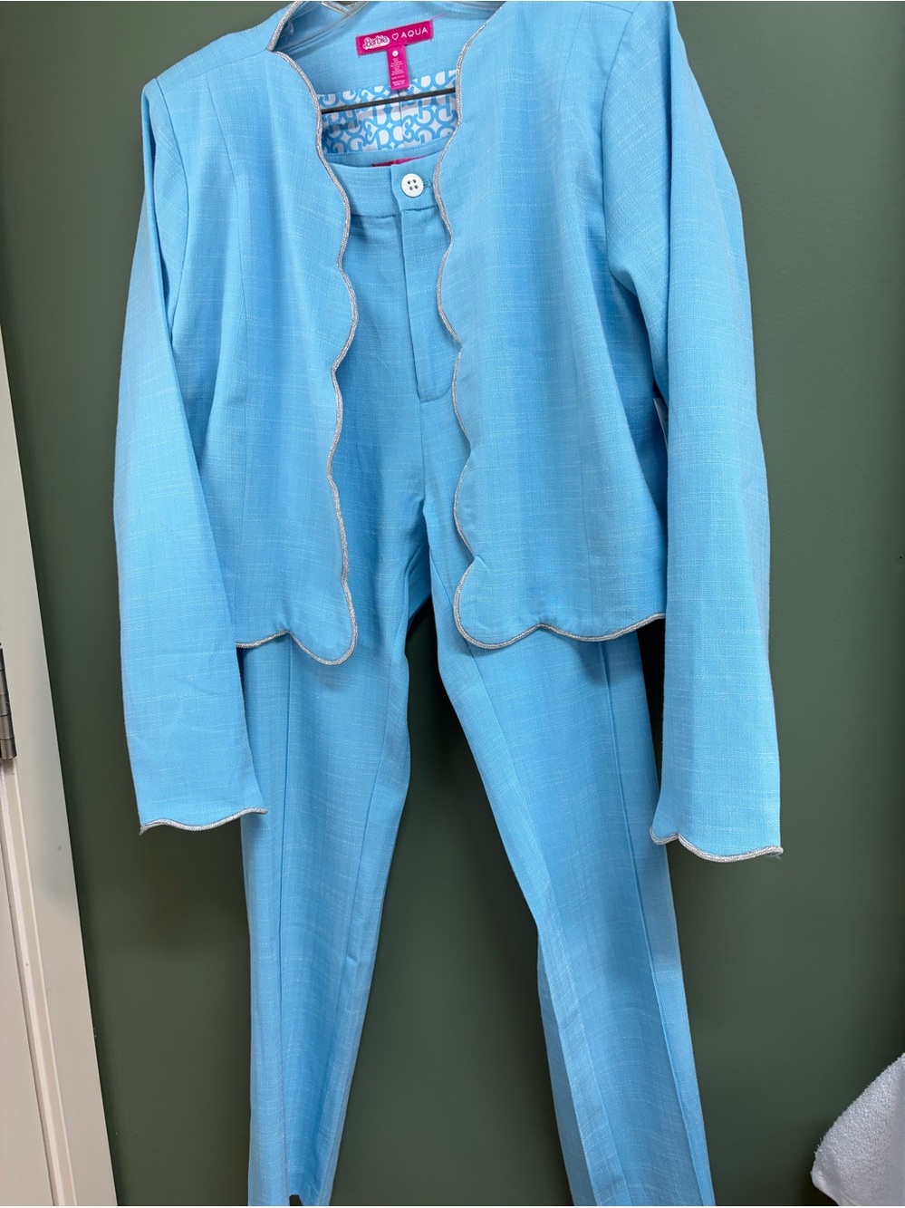 Aqua BARBIE Light Blue Scalloped Jacket & Pants Set